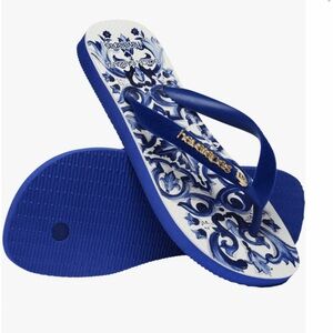 Top Dolce&Gabbana Blu Mediterraneo Flip Flops Brand new size 9/10 SOLD OUT